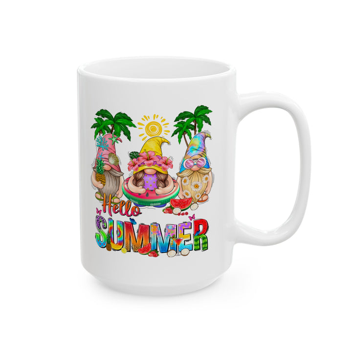 Summer Gnomes- Ceramic Mug, (11oz, 15oz)
