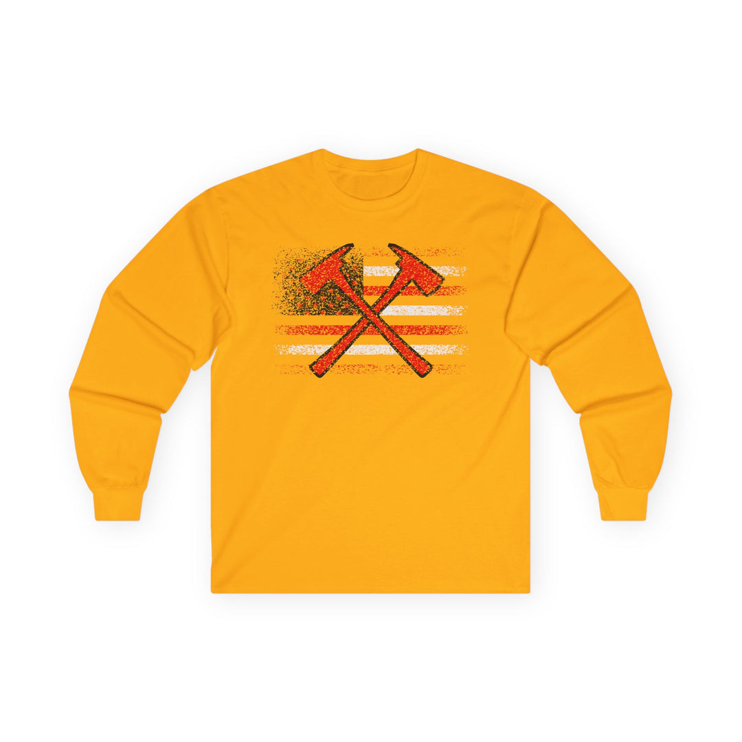 Firefighter American Flag - Unisex Ultra Cotton Long Sleeve Tee
