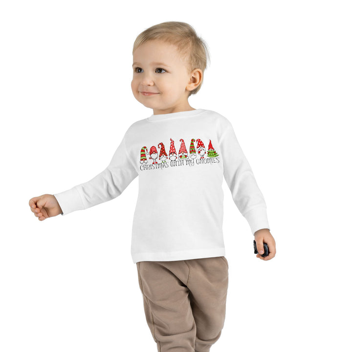 Christmas With My Gnomies - Toddler Long Sleeve Tee