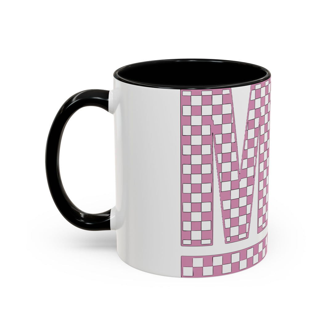 Pink Check Mini - Accent Coffee Mug (11, 15oz)