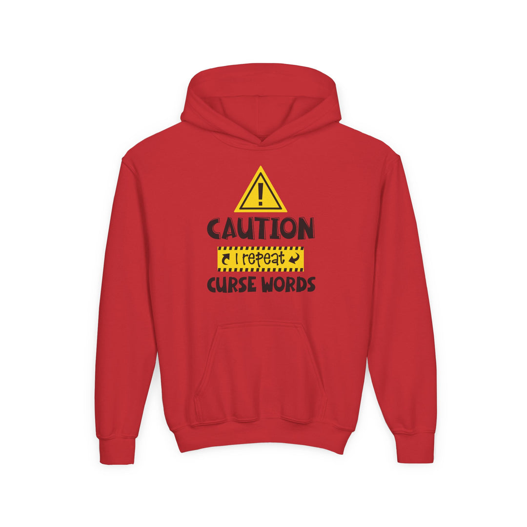 Caution - Youth Heavy Blend Hooded Sweatshirt