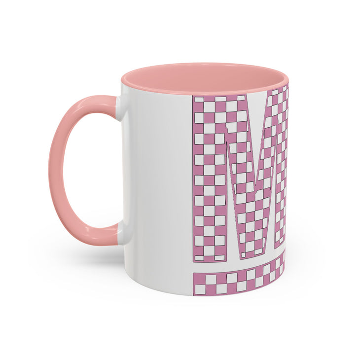 Pink Check Mini - Accent Coffee Mug (11, 15oz)
