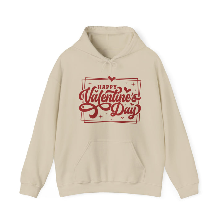 Happy Valentine's Day W/Hearts - Unisex Heavy Blend™ Hooded Sweatshirt