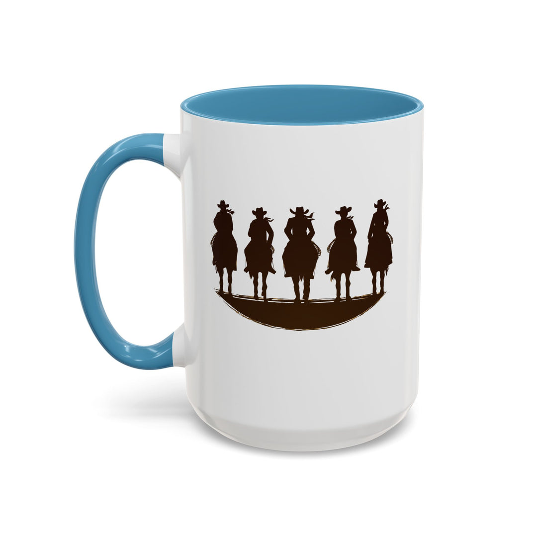 Cowboy Silhouette - Accent Coffee Mug (11, 15oz)