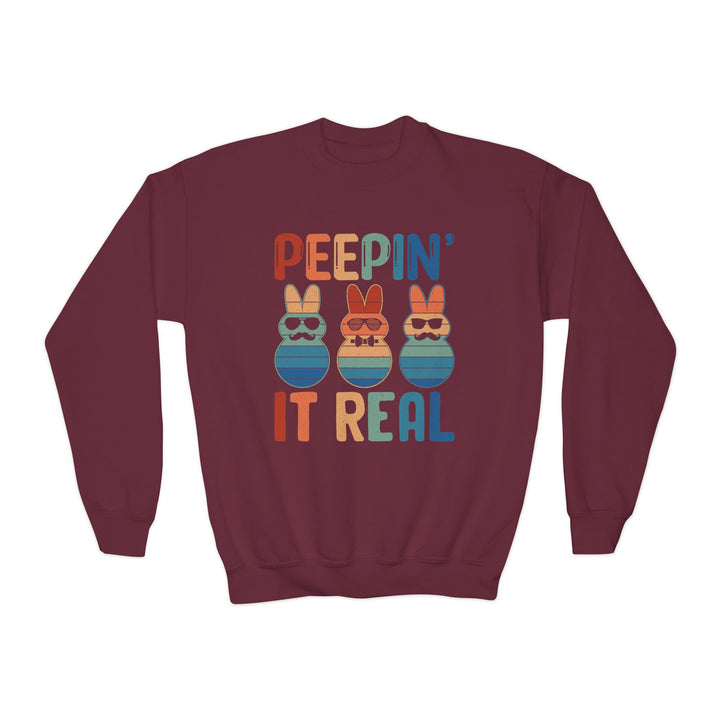 Peepin It Real - Youth Crewneck Sweatshirt