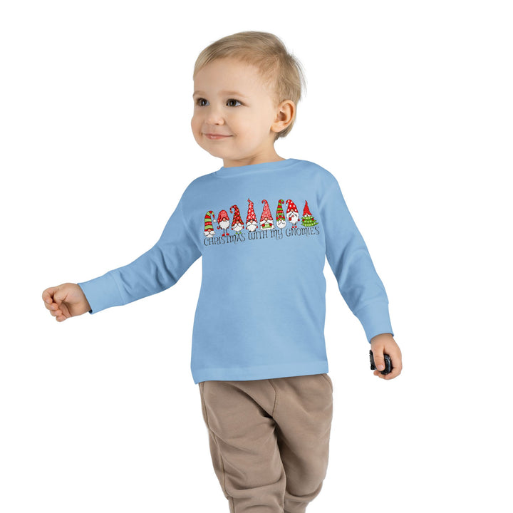 Christmas With My Gnomies - Toddler Long Sleeve Tee