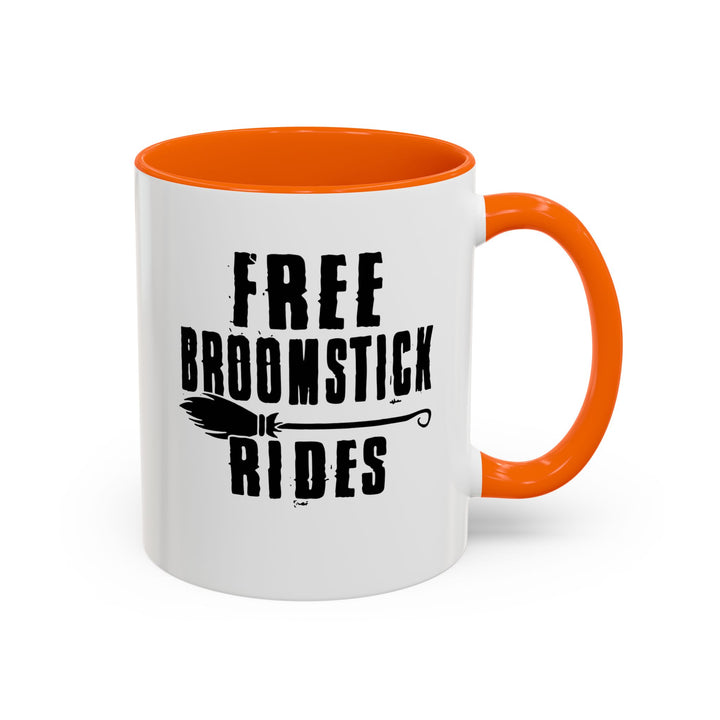 Free Broomstick Rides - Accent Coffee Mug (11, 15oz)