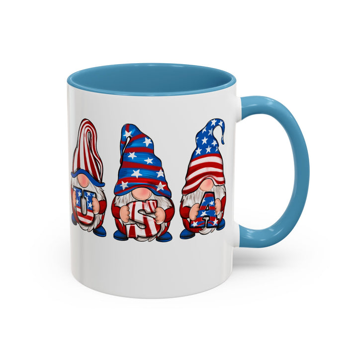 4th Of July Gnomes - Accent Coffee Mug (11, 15oz)