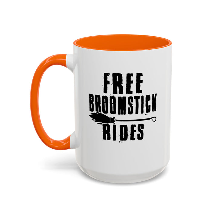 Free Broomstick Rides - Accent Coffee Mug (11, 15oz)