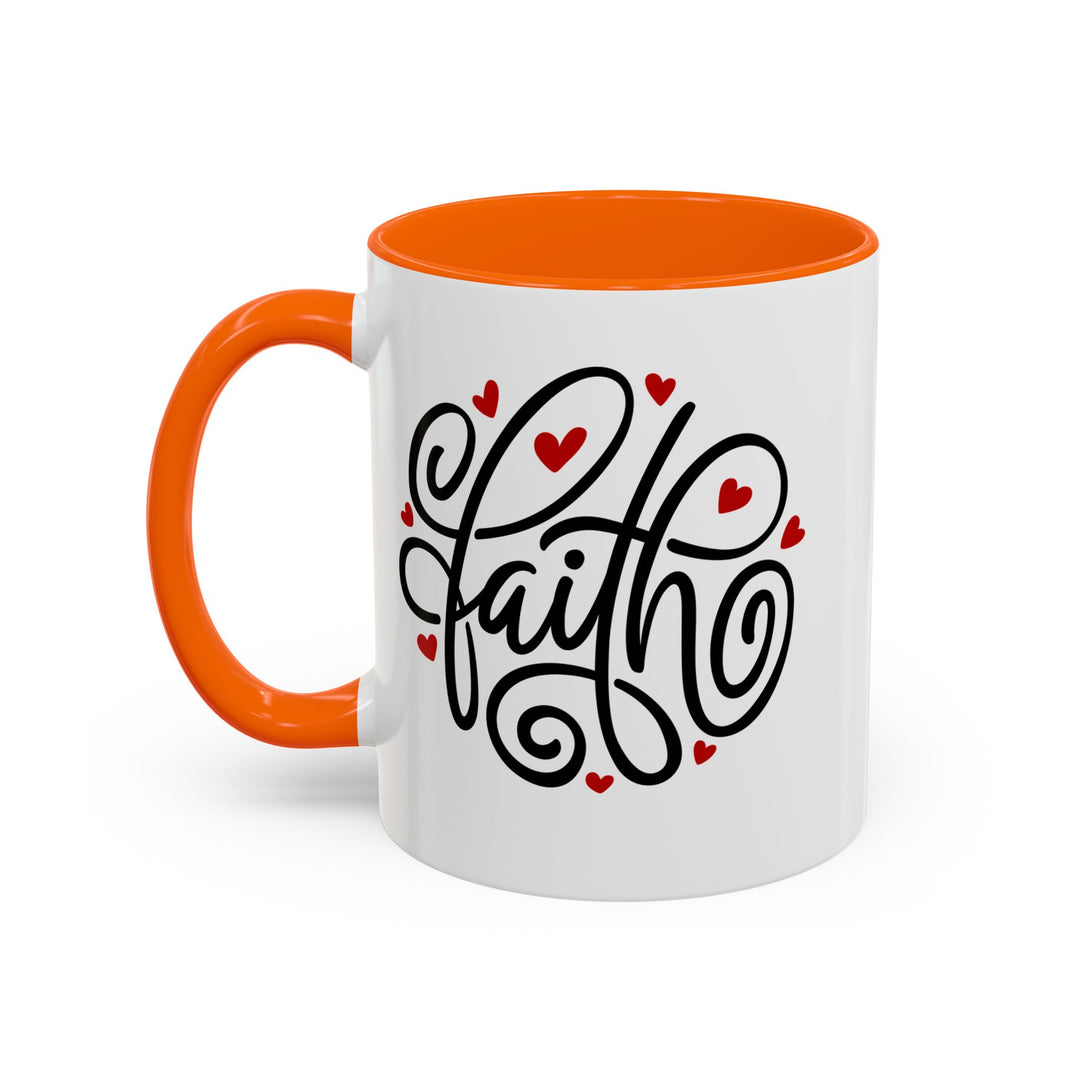 Faith Hearts - Accent Coffee Mug (11, 15oz)