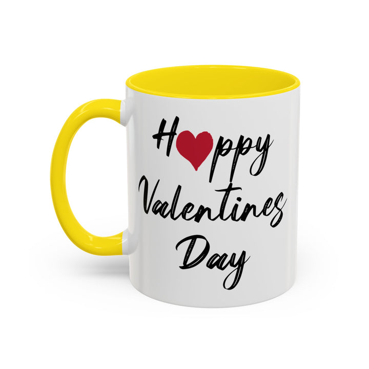 Happy Valentines Day - Accent Coffee Mug (11, 15oz)
