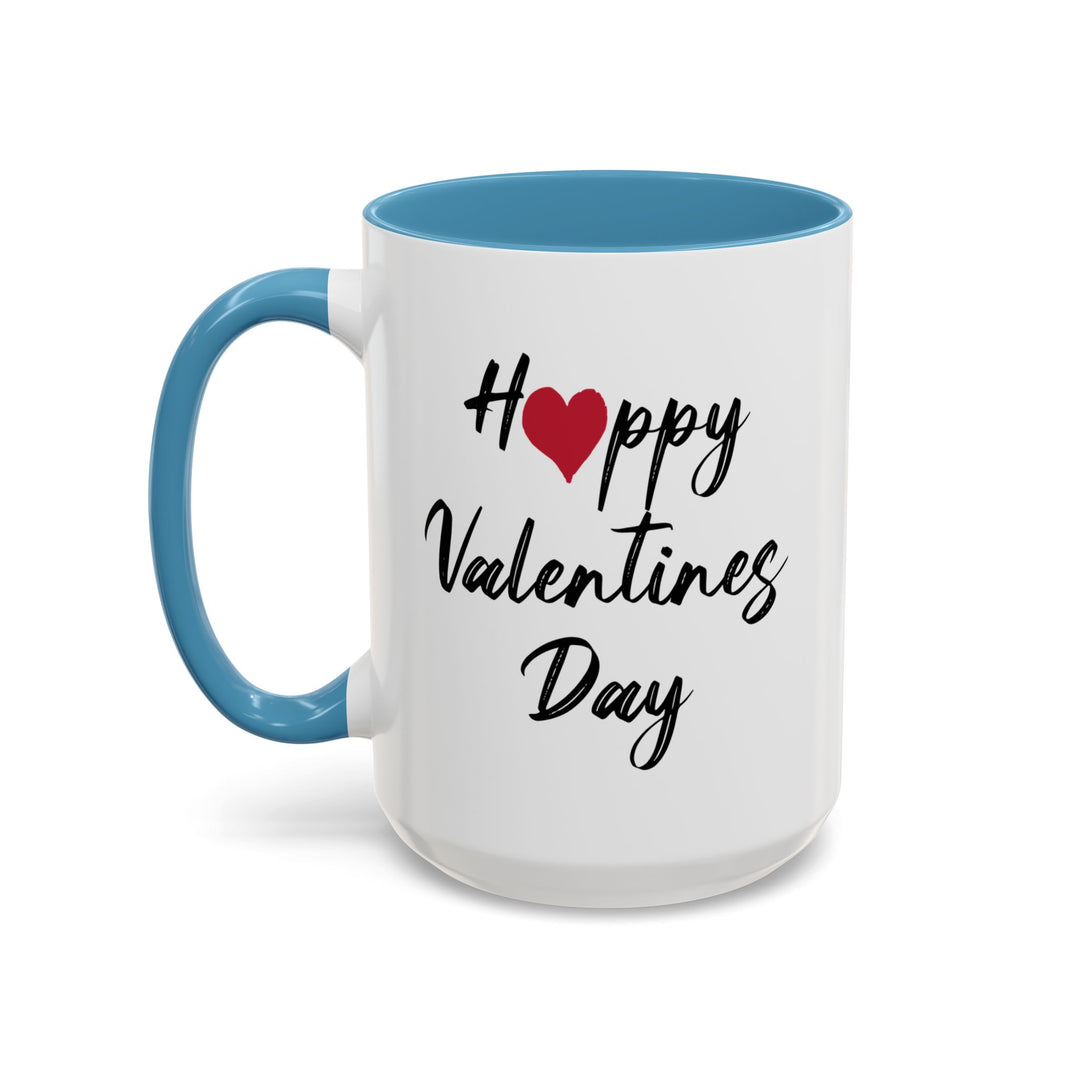 Happy Valentines Day - Accent Coffee Mug (11, 15oz)