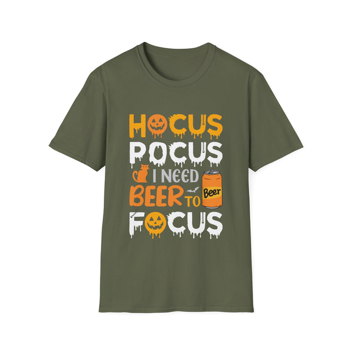 Hocus Pocus I Need A Beer To Focus - Unisex Softstyle T-Shirt