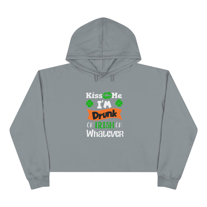 Kiss Me I'm Drunk - Crop Hoodie