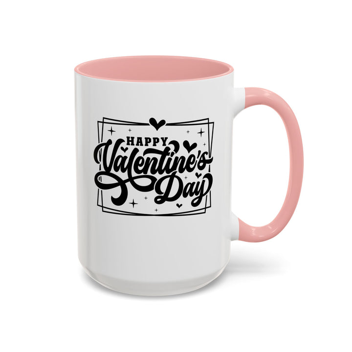 Happy Valentine's Day W/Hearts - Accent Coffee Mug (11, 15oz)