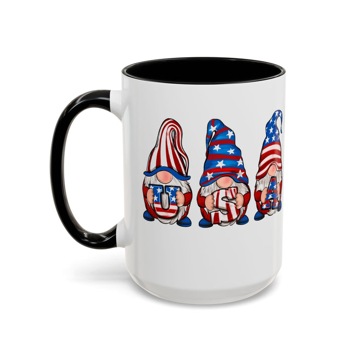 4th Of July Gnomes - Accent Coffee Mug (11, 15oz)