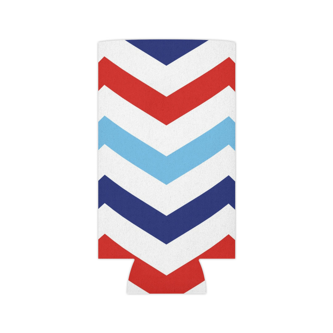 Patriotic Chevron - Can Cooler