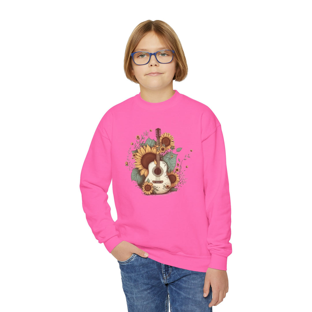 Sunflower Guitar - Youth Crewneck Sweatshirt