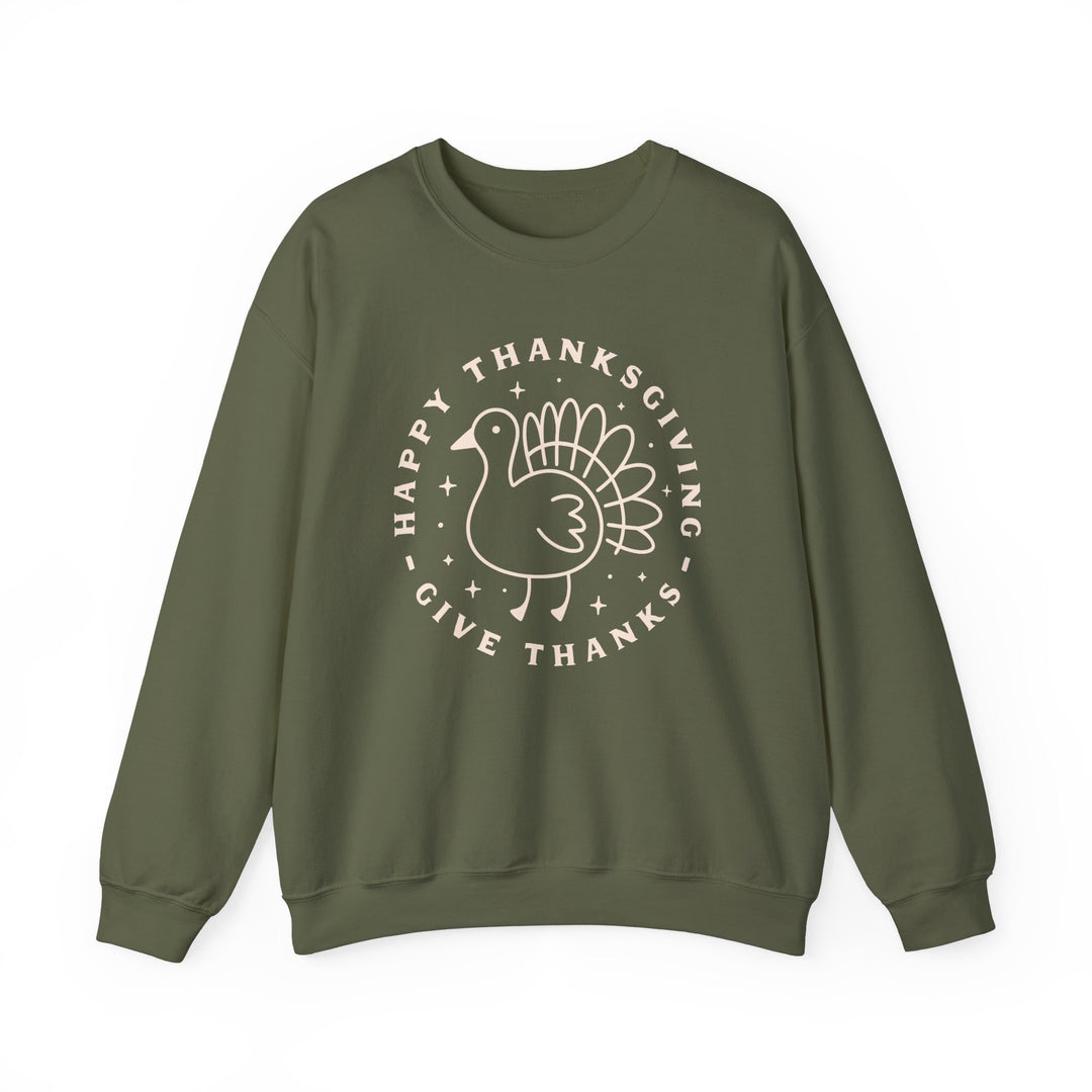 Happy Thanksgiving~Give Thanks - Unisex Heavy Blend™ Crewneck Sweatshirt