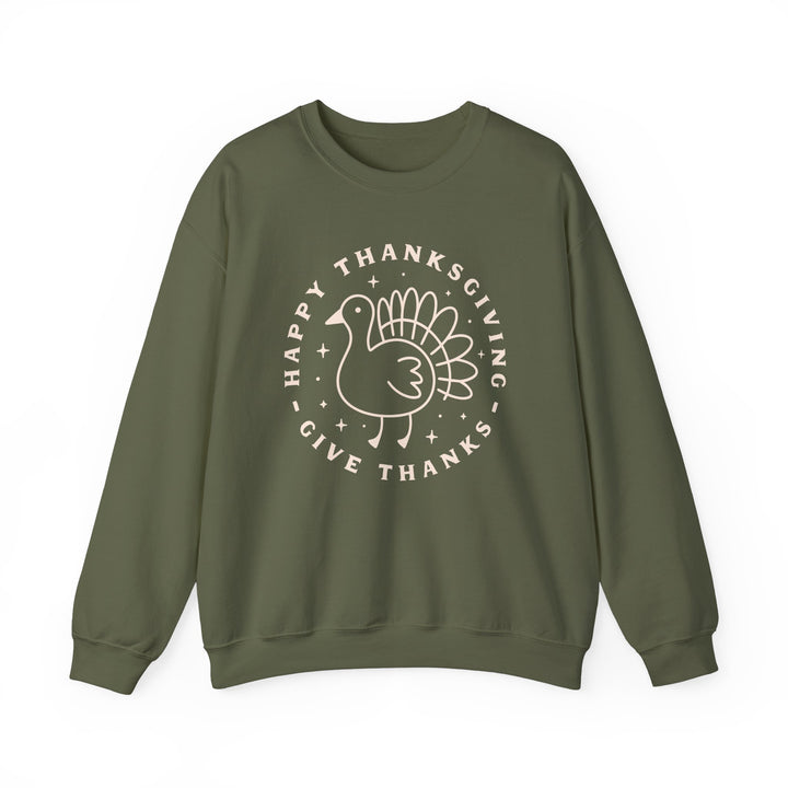 Happy Thanksgiving~Give Thanks - Unisex Heavy Blend™ Crewneck Sweatshirt