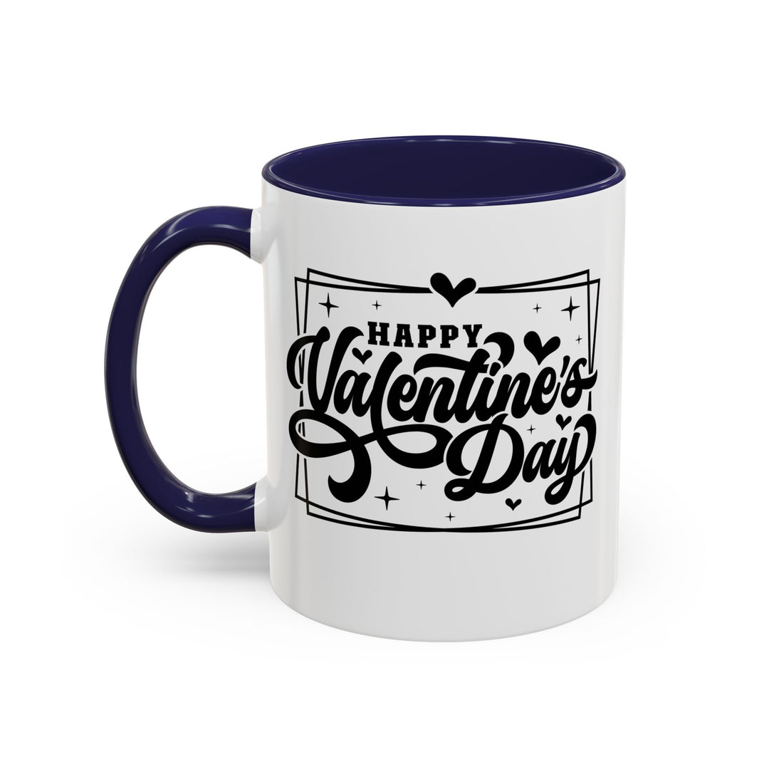 Happy Valentine's Day W/Hearts - Accent Coffee Mug (11, 15oz)