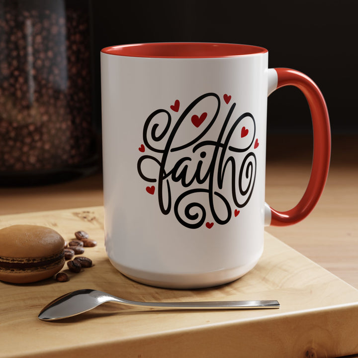 Faith Hearts - Accent Coffee Mug (11, 15oz)