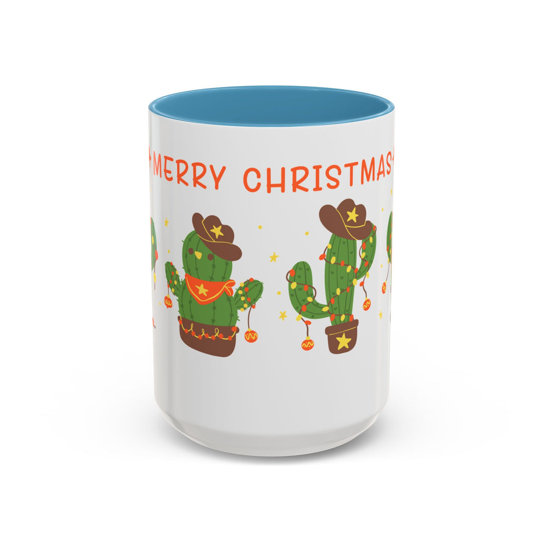 Merry Christmas Cactus -  Accent Coffee Mug (11, 15oz)