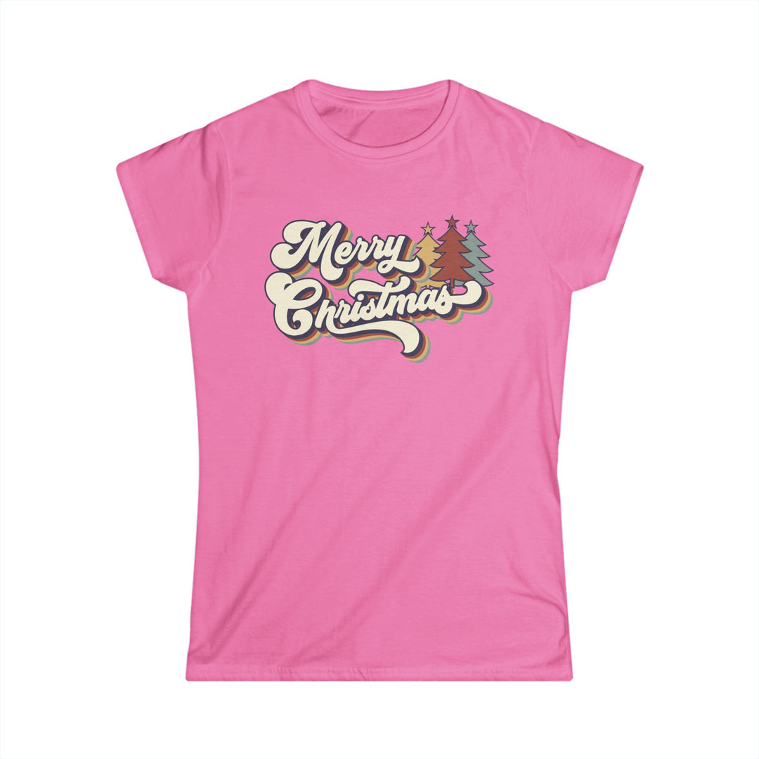 Retro Merry Christmas - Women's Softstyle Tee