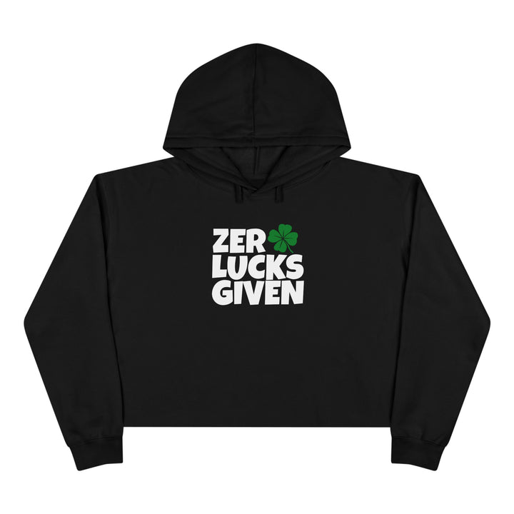 Zero Lucks Given - Crop Hoodie