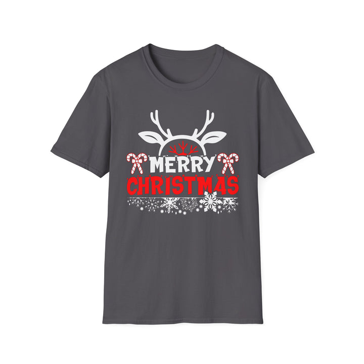 Merry Christmas Antlers - Unisex Softstyle T-Shirt