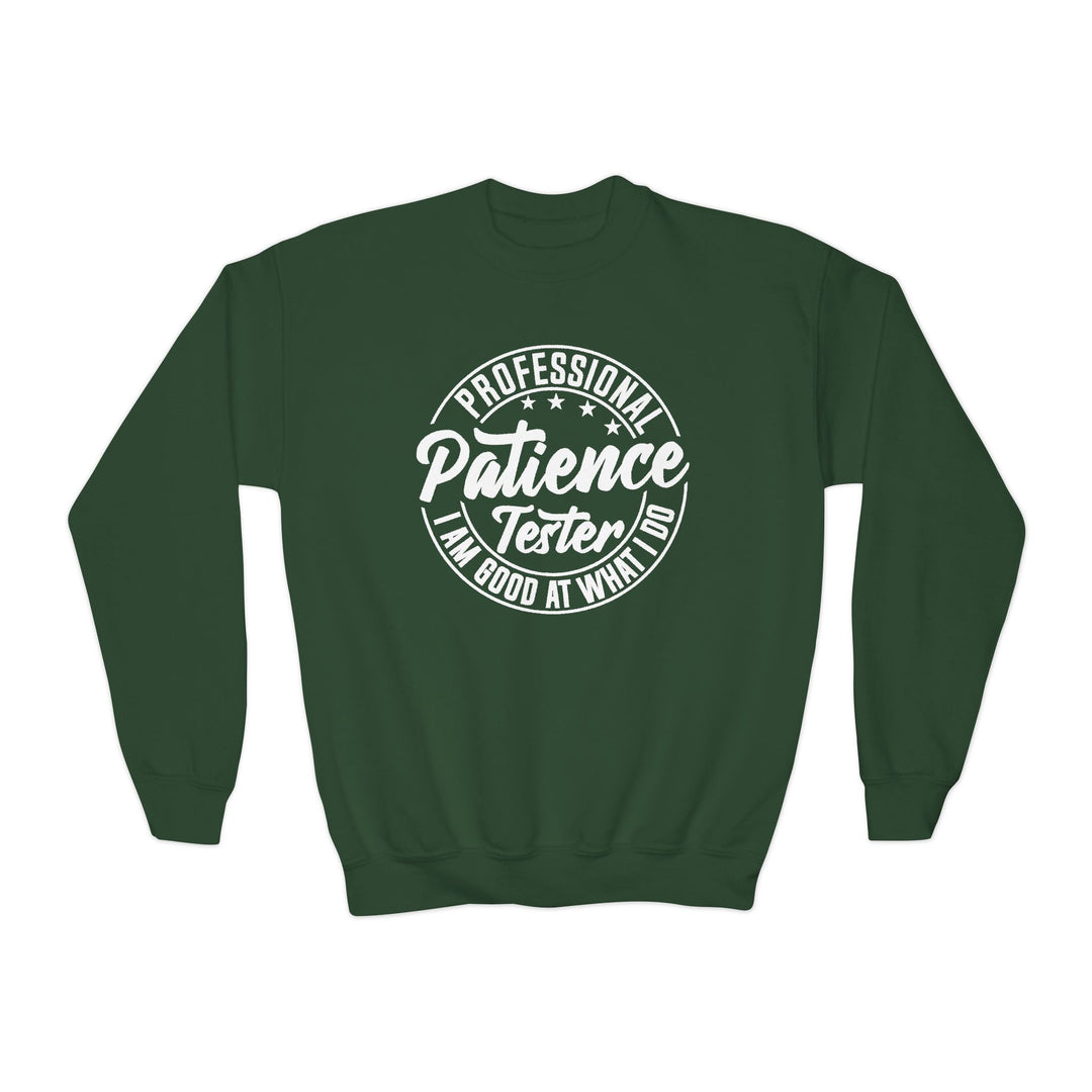 Professional Patience Tester - Youth Crewneck Sweatshirt