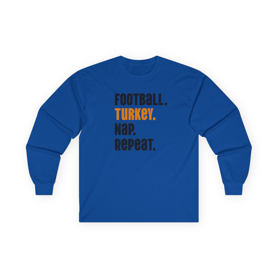 Football Turkey Nap Repeat - Unisex Ultra Cotton Long Sleeve Tee
