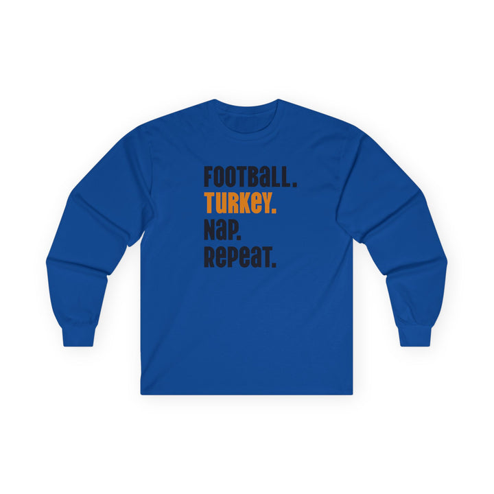 Football Turkey Nap Repeat - Unisex Ultra Cotton Long Sleeve Tee