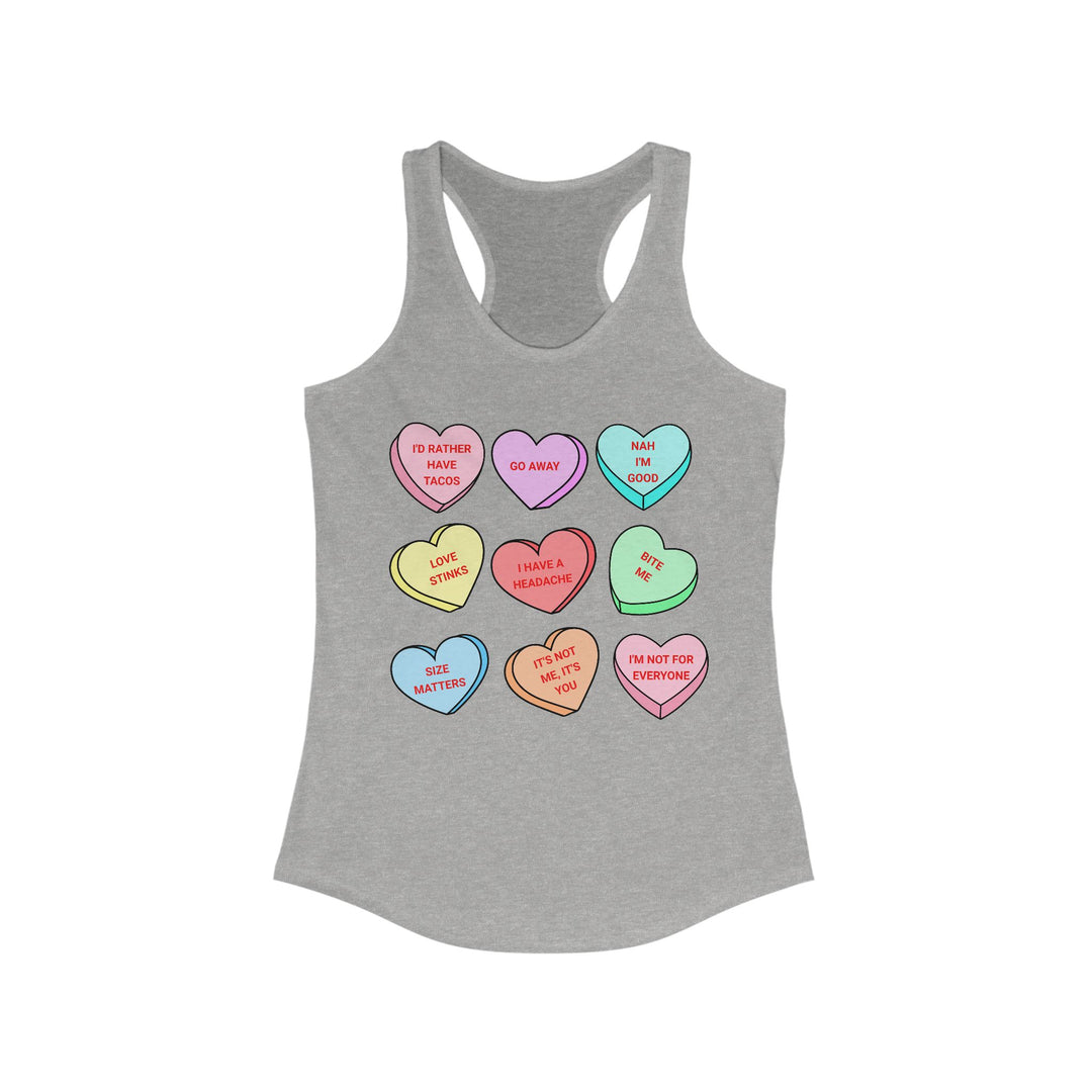 Conversation Hearts - Women's Ideal Racerback Tank