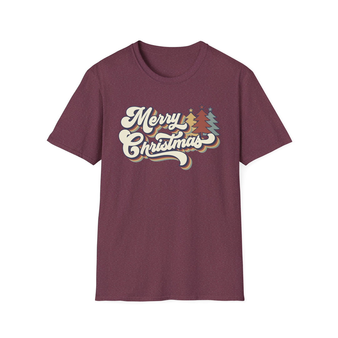 Retro Merry Christmas - Unisex Softstyle T-Shirt