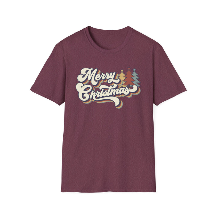 Retro Merry Christmas - Unisex Softstyle T-Shirt