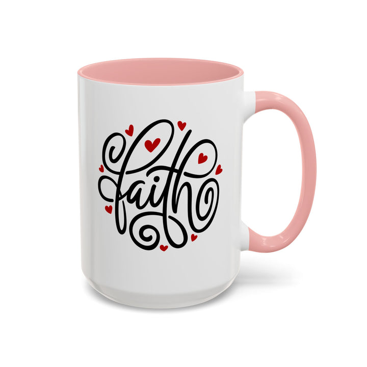 Faith Hearts - Accent Coffee Mug (11, 15oz)
