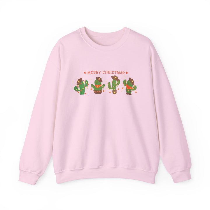 Merry Christmas Cactus - Unisex Heavy Blend™ Crewneck Sweatshirt