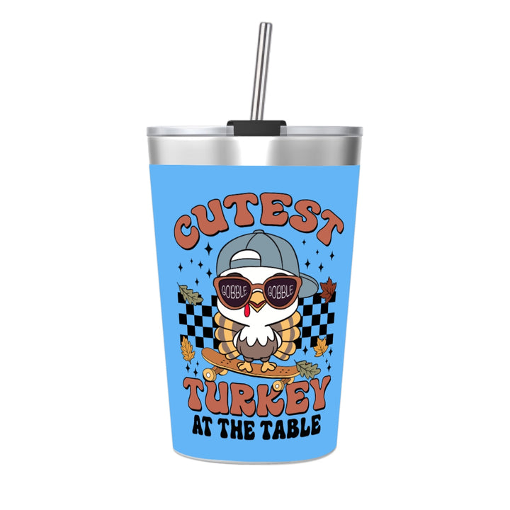 Cutest Turkey Boys - Stainless Steel Water Bottle With Straw