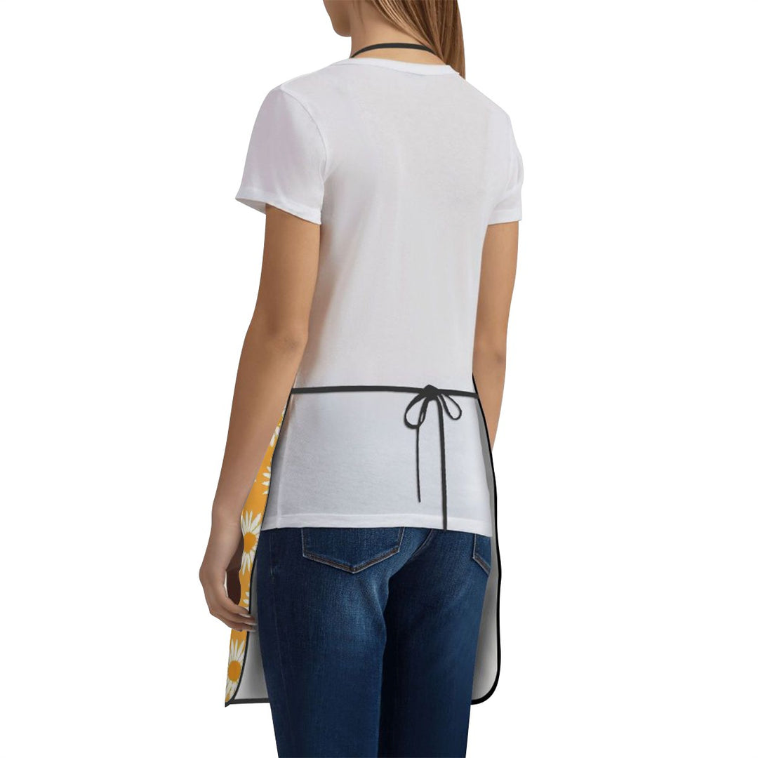 Yellow Sunflower Print - Adult Apron with Pockets