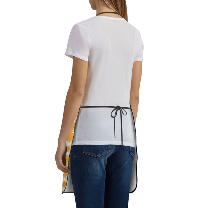 Yellow Sunflower Print - Adult Apron with Pockets