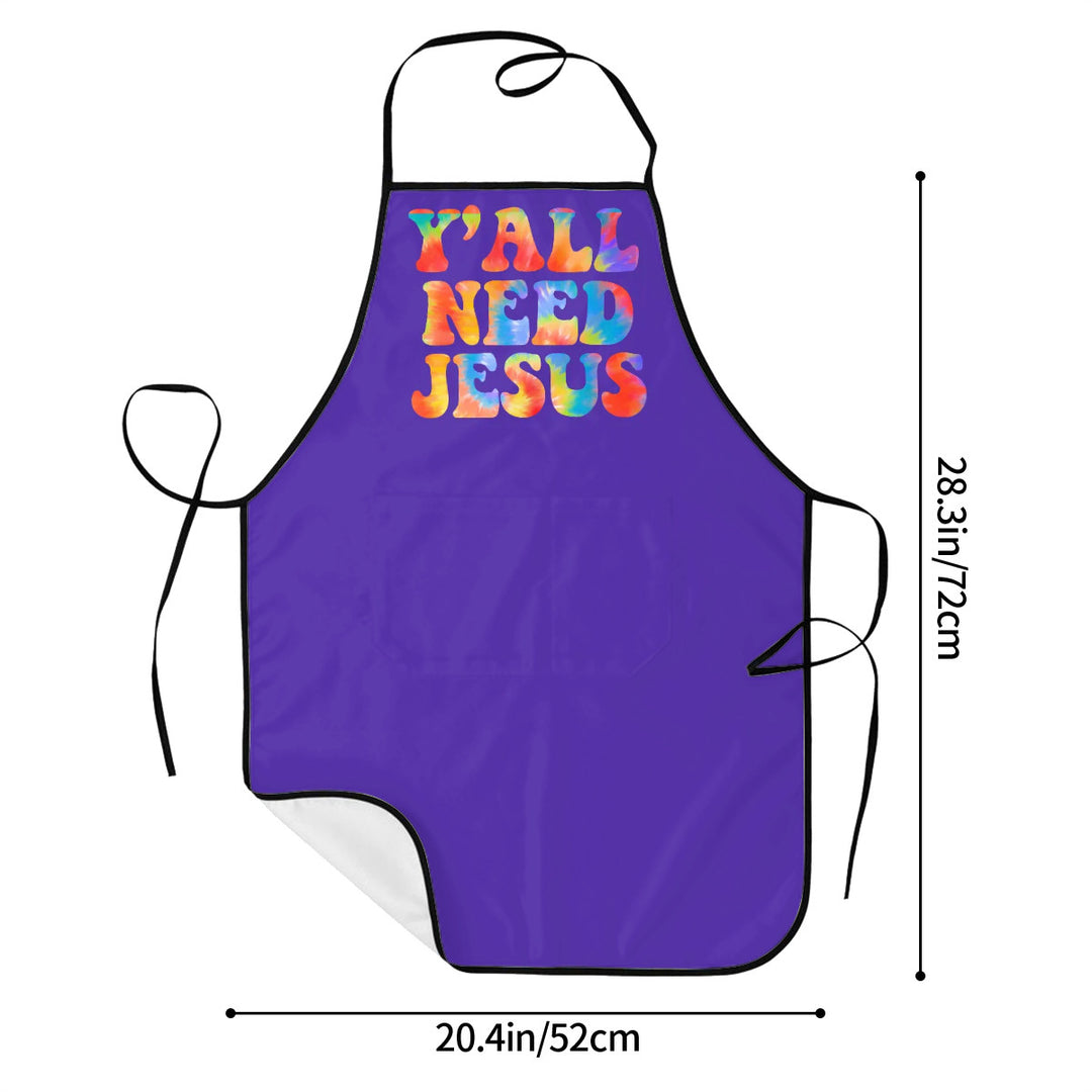 Y'All Need Jesus -  Adult Apron with Pockets