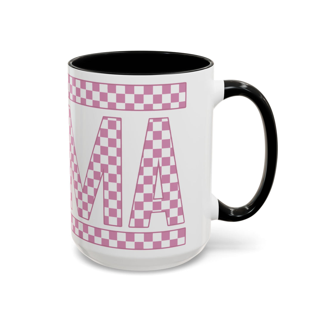 Pink Check Mama - Accent Coffee Mug (11, 15oz)