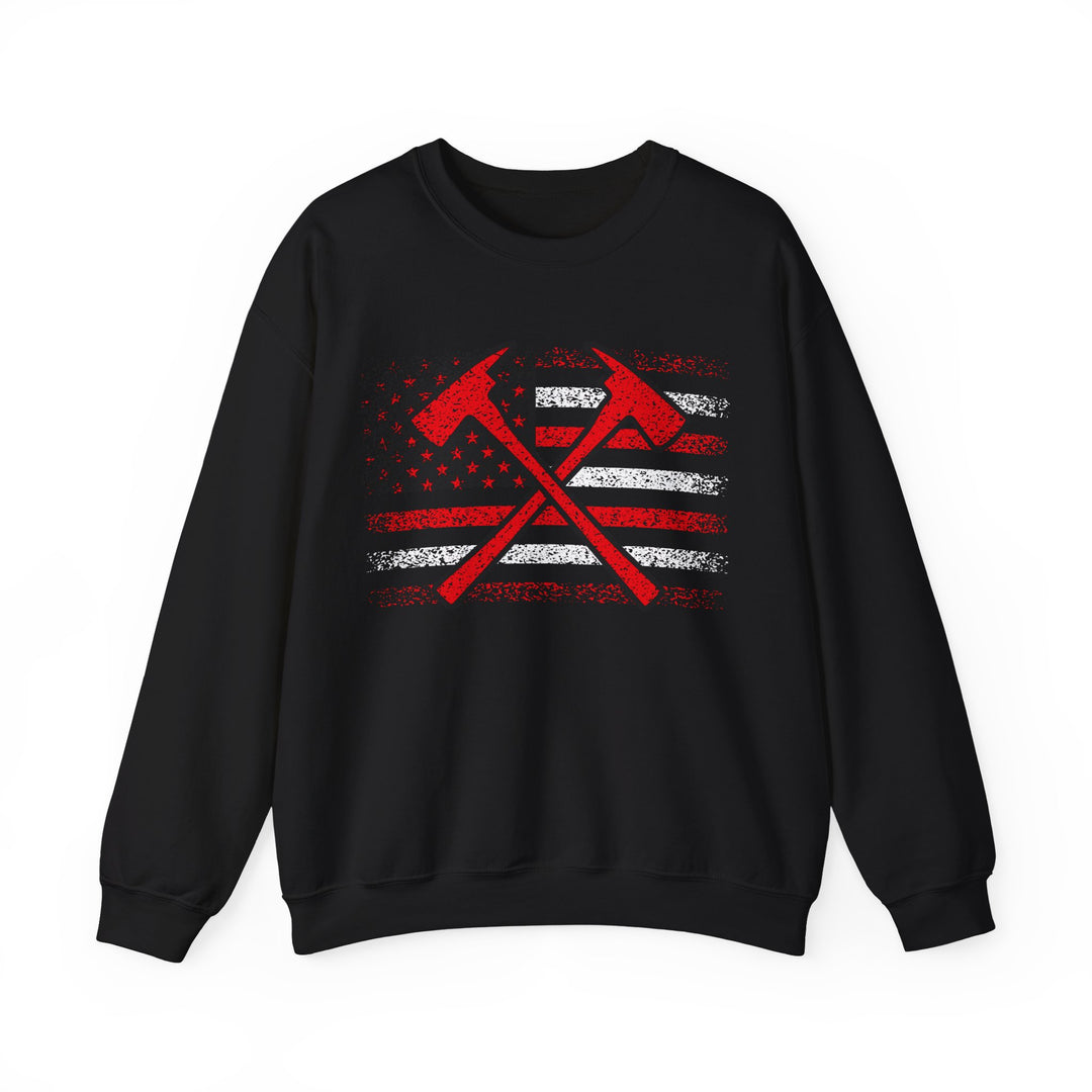 Firefighter American Flag - Unisex Heavy Blend™ Crewneck Sweatshirt