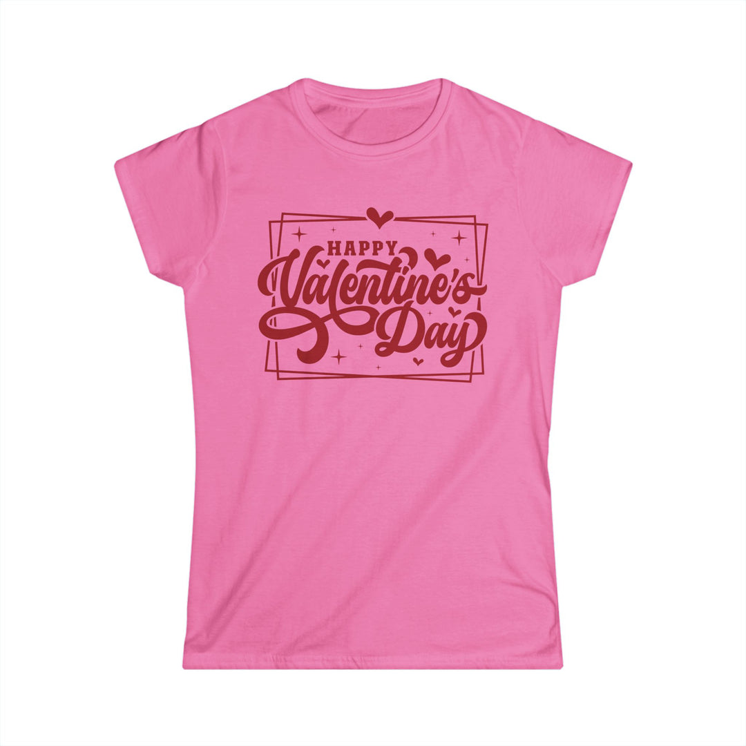 Happy Valentine's Day W/Hearts - Women's Softstyle Tee