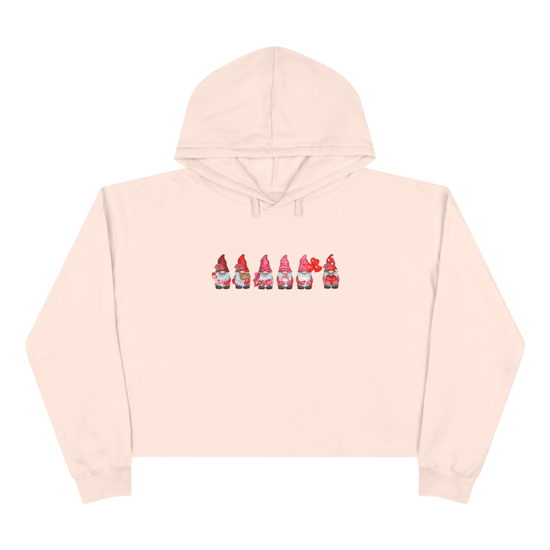 Valentines Gnomes - Crop Hoodie