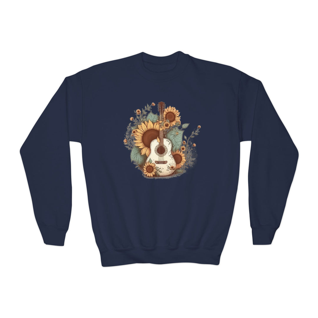 Sunflower Guitar - Youth Crewneck Sweatshirt