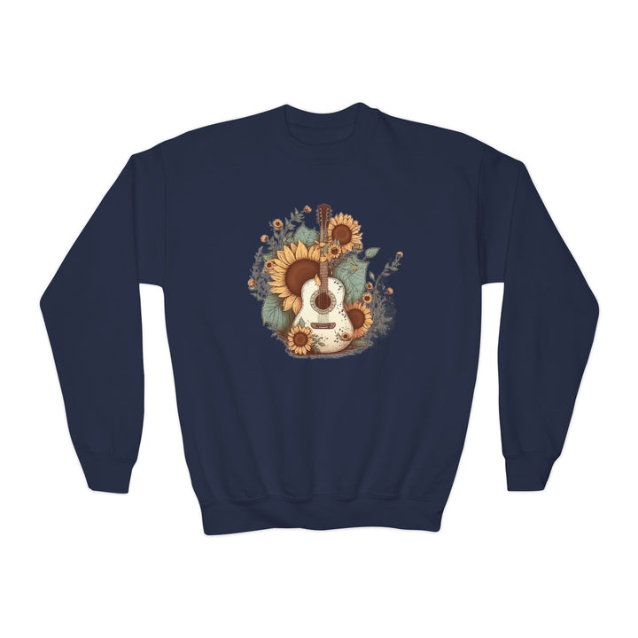 Sunflower Guitar - Youth Crewneck Sweatshirt