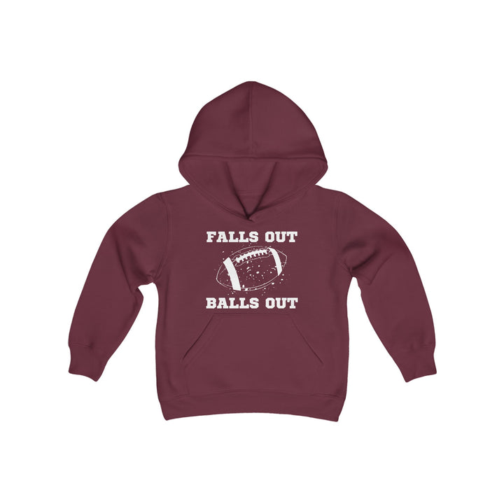 Falls Out Balls Out - Youth Heavy Blend Hooded Sweatshirt