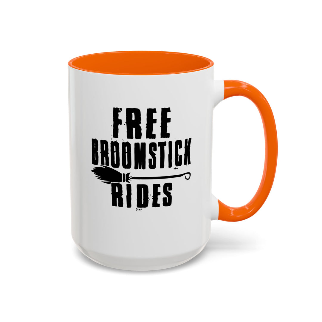 Free Broomstick Rides - Accent Coffee Mug (11, 15oz)